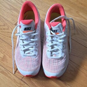 Nike Women's White and Coral Sneakers